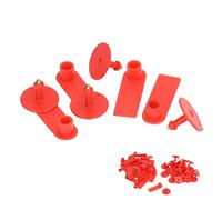 Phefop Livestock Ear Tags, PP Tags for Cattle and Sheep, 100 Sets Animal Identification Tool, 2.1 X 0.7in for Farm Use