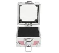 Phefop Nail Drill Bit Holder, Aluminum Alloy Nail Storage Box for Artists, Organizer for Drill Bits and Polishing Heads (Pink)