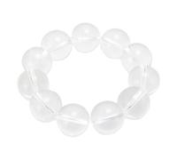 Phefop Nature Gemstone Crystal Bracelet Unique Home Decoration Ornament for Meditation Yoga, 20mm Bead Suit for Those Chasing Inner Peace (Transparent)