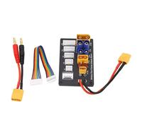 Phefop Parallel Charging Board for 6S LiPo Batteries, Multi Interface Balance Charger Adapter, Integrated Balance Charging Safety, with XT90, XT60, XT30, EC5, EC3, T Plug Ports, Plug