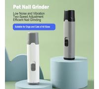 Phefop Pet Nail Grinder Quiet Low Vibration, For Dogs & Cats USB Charging Stainless Paws Large Small Medium, Efficient Nail Grinding Keeps Pets Healthier, Long Service Life (White)