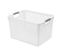 Phefop Plastic Storage Basket, 12.0x8.5x6.9in Open Top Tote Storage Basket Small Deep Organizer Bin for Pantry Kitchen Bathroom Cabinet Under Counter Shelf Closet