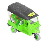 Phefop Pull Back Thai Tricycle Alloy Vehicle Toy, Fun Simulation Model for Kids Aged 3+ & Perfect Birthday (Green)