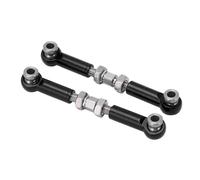 Phefop RC Steering Link Rod, Aluminium Alloy RC Servo Pull Linkage Arm, 2PCS Lightweight Replacement, Precise Steering, Easy Install, for MJX 14210 14209 16208 16209 16207 1 14 Car (Black)