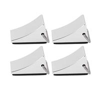 Phefop RC Wheel Chock, Aluminum Alloy Tire Chock, Non-Slip Design for Various RC Model Cars, Enhanced Stability and Cool Look, 4PCS Set (Silver)