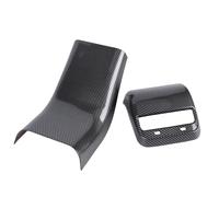 Phefop Rear Ac Vent Cover Trim, Black Carbon Fiber Texture for Model Y 3 | ABS Construction, Anti-kick Protection, Interior Upgrade, High Temperature Resistant, Easy Adhesive or Clip-on Installation