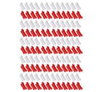 Phefop Remote Control Car Road Barrier, Plastic Drift Race Roadblocks, 120pcs Red and White RC Track Barriers for All Cars