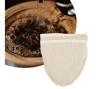 Phefop Reusable Tea Filter, Cotton Material Strainer for Loose Tea and Coffee with Handle, Ideal for Milk and Making