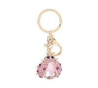 Phefop Rhinestone Ladybird Keychain Zinc-Alloy Cute Ladybug Bling Key Ring for Women Purse Backpack Charm Gift Mother's Day Christmas
