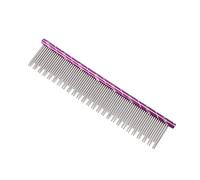 Phefop Robust Stainless Steel Combines the Comb for the Elimination of Complications and Flower Hair, Petting Pets for a Comfortable Pet Skin Massage (Purple)