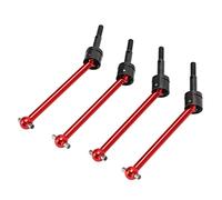 Phefop Rotor Shafts Dogbone Joint Compatible with TT02 B 1/10 RC Car Aluminium Alloy Upgrade Parts 4Pcs Metal RC Universal CVD Drive Shaft 1/10 Buggy Driveshaft Replacement Model Toys (Red)