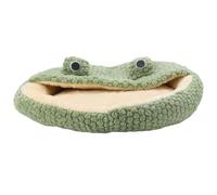 Phefop Round Cat Cave, Plush Self Warming Pet Bed for Indoor Cats and Small Pets, Cozy Blanket with Anti-Slip Design, Perfect for Cold Weather (Green 40cm / 15.7in(S)