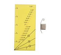 Phefop Sew Seam Allowance Ruler, Sewing Magnetic Seam Guide Nonslip Magnetic Stitch Guide with Clear Scale for Sewing Machine Cutting Body Waist Measurement (Bright Yellow)