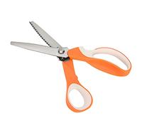 Phefop Shears Embroidery Cutting Tool, Stainless Steel Pinking Shears, Wavy Scissors for Fabric and Leather, for Sewing and Tailoring Projects (Semi-Circular Serration 5 mm)