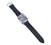 Phefop Skeleton Automatic Mechanical Watch, Silver Analog Chronograph with Moon Phase for Men, 45mm Dial Suitable for All Occasions (Silver Blue)