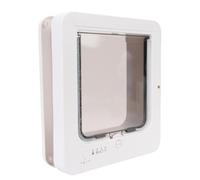 Phefop Smart Cat Door, Automatic Microchip Activated Pet Flap with Advanced Sensing Technology, Easy Install for Indoor and Outdoor Use