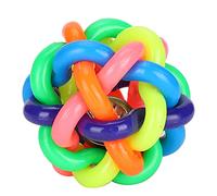 Phefop Soft Bell Color Kielezeuge for Pet Training, Long -term Squeak Ball for Small Dogs, Intelligence Improvement, Stress Relief, 1 Toy Included (Medium size 7.5cm)
