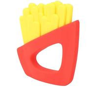 Phefop Soft Bite Resistant Silicone Teether, Safe, Bright Colors for Infant Baby 3 Months and Up (French Fries teether)