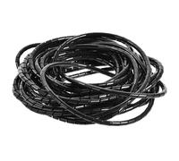 Phefop Spiral Cable Wrap 10m 6mm Black Cord Management Tidy Hide Wires for PC TV Home Office with Binding Organizer