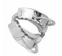 Phefop Stainless Steel Dumpling Press Maker Kitchen Dumpling Mold,Stainless Steel Press Maker Wraper Dough Cutter Mold for Empanada Hand Pie Making Chinese Pastry Burritos (S)