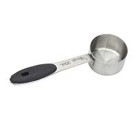 Phefop Stainless Steel Measuring Cup, 1 8 Cup Coffee Measuring Spoon 30ml with Silicone Handle, Metal Scoop for Dry and Liquid Ingredients, Baking Kitchen Coffee Use