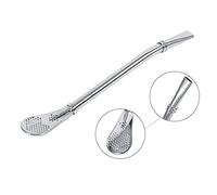 Phefop Stainless Steel Yerba Mate Straw Bombilla - Silver Filtered Drinking Tool for Mate Tea, Loose Leaf Teas & French Press Coffee