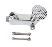 Phefop Switch Valve Foot Pedal Control, for Bathroom Basin Faucet Round, Single Touchless Pedal Valve, Water Saving Mechanism, Brass Material