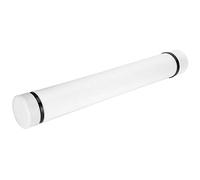 Phefop Teletube Compact Telescopic Drawing Tube, Plastic Extendable Storage Case for Artists, 24.8 to 42.5 Inches Adjustable Length, Perfect for Drawings and Blueprints (White)