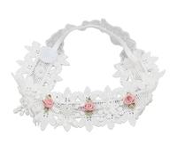 Phefop Toddler Infant Baptism Headband, Soft Lace Accessory, Adjustable Design for Girls, Perfect for Christenings and Baby Showers (B)