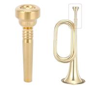 Phefop Trumpet Mouthpiece, Gold Plated Brass, Professional 17C Mouthpiece, CNC Milled Design for Comfortable Playing By Musicians