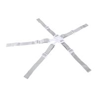 Phefop Universal High Chair Straps, Adjustable 5 Point Harness Baby Seat Strap Belt, Nylon Material, Perfect for Most High Chairs and Strollers (White Button 5-Point Strap)