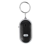 Phefop Voice Control Key Finder, Mini Key Anti Lost Tracer Whistle Keychain Locator for Suitcase Wallet Cellphone Glasses Car Pet Child Backpack Item (Black)