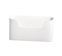 Phefop Wall Mounted Organizer, Plastic Storage Bin with Strong Adhesive for Bathroom and Kitchen, Space Saving Design, 10.1x2.6x5.9 in