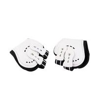 Phefop White Breathable Horse Fetlock Boots, Boots Resistant Hind Leg Protection with Ventilation Holes and Non Slip Design, Neoprene Lined Horse Hind Leg White Breathable (L)