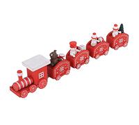 Phefop Wooden Santa Trains, Toy Set, Fun Learning Children, Interactive Model for Home Decoration, 100% Wood, Perfect for Toddlers and Preschoolers (red five festivals)