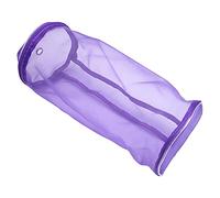 Phefop Yarn Storage Bag Mesh Organizer, Nylon Portable Knitting Tote with Handle, Clear View 2 Size Options, Helps Prevent Tangled Skeins for Crochet and Knitting Projects (Purple L)