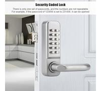 Phefop Zinc Alloy 1-11 Digit Code Combination of The Camera Door, Safe Password Safety Safety Block for Rent, Easy to Install Digital Block