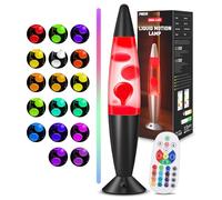 PHEJIE 17 Colour Remote Control Liquid Motion Lamp with Auto Change Mode, 8H Timer, 15m RF Remote Night Light for Kids Room, Bedroom, Office Ambient Mood Lighting