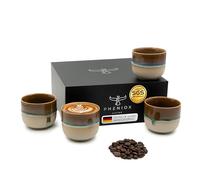 Pheniox Illusion Espresso Cup Set 4 x 120 ml Stoneware Cups Without Handle Dishwasher Safe Coffee Espresso Mocha Gift in Modern Design