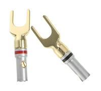 PHENOFICE 1 Pair Copper Banana Plug Connectors with Secure Fit Design and General Compatibility, Aluminium Alloy Material, for DIY Audio Projects and Home Audio Speaker Wire Connections