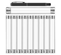 PHENOFICE 10 Pcs Acrylic Pen Display Box Single Pen Holder Cylinder Tube and Organising Office Supplies at Home