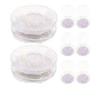 PHENOFICE 10 Pcs Eyelash Extension Storage Box with Thickened Diamond-Cut Surface, Plastic False Lash Holder Case for Travel and Makeup Organiser