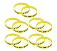 PHENOFICE 10 Pcs Silicone Graduation Gifts Wristbands Class of 2025 Theme Party Favors Elastic Yellow Bracelets for Men, Prizes for High School, College, and Graduate Students