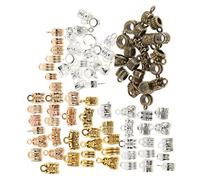 PHENOFICE 100pcs Alloy Bail Beads Tube Spacer Hooks for Diy Jewelry Making, Multi-color Three-way Pendant Connectors Suitable for Bracelet and Necklace Craft Supplies