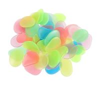 PHENOFICE 100pcs Glow the Dark Pebbles, Colourful Resin Rounded Stones Enhanced Night Visibility, Reusable Decorative Rocks for Garden Borders, Indoor and Outdoor DIY Random Color