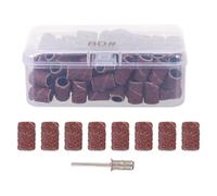 PHENOFICE 100pcs Nail Sanding Bands for Nails Resin Emery Cloth Wear-resistant Sanding Drums for Manicure and Art Removing Grease with Fine Grit for Women and Ladies