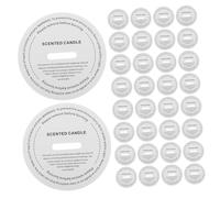 PHENOFICE 100pcs White Paper Candle Dust Covers Round Protective Lids for Scented Wax Cups DIY Craft Candle Making Supplies UK