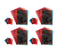 PHENOFICE 105 Sheets Colored Cellophane Paper Wraps Multi-Colored Cellophane Transparent Wrap, For Diy Arts Crafts Treats Candy Wrapping 11.4x8.25 Inch, 3.93x3.93 Inch