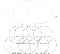 PHENOFICE 10PCS Acoustic Electric Guitar Strings Stainless Steel Wire E-1st Single Strings Replacement Kit 0.010 Gauge Stylish Design for Guitarists of All Levels Suitable for Music