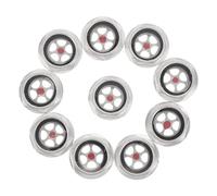 PHENOFICE 10pcs Air Compressor Oil Level Window Liquid Indicator G3/4 Thread Aluminium Alloy Glass Silver 3.30x3.30x1.50cm for Compressor Tanks, Pump Tank Maintenance